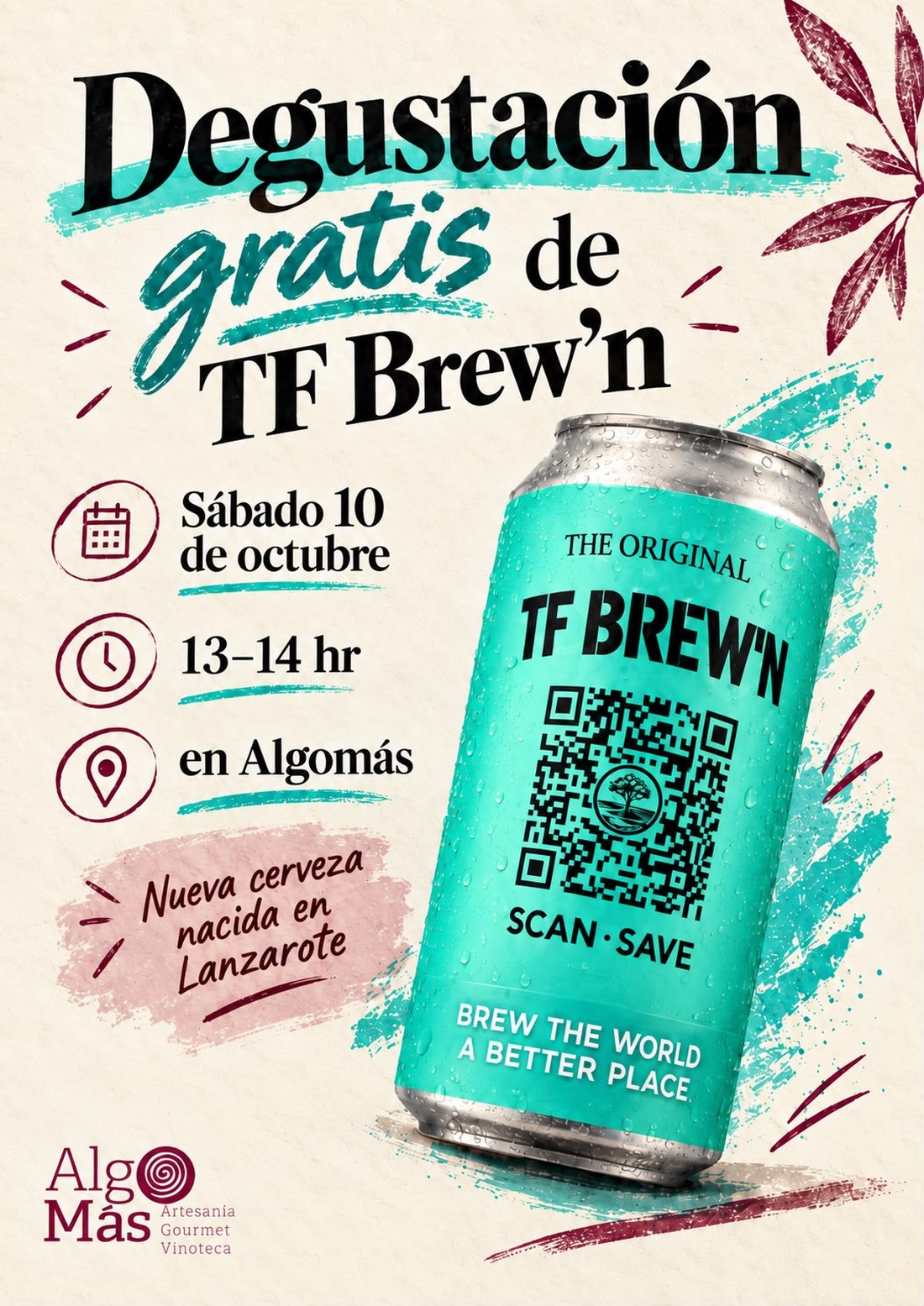 Kostenlose TF-Brew'n-Verkostung bei AlgoMás