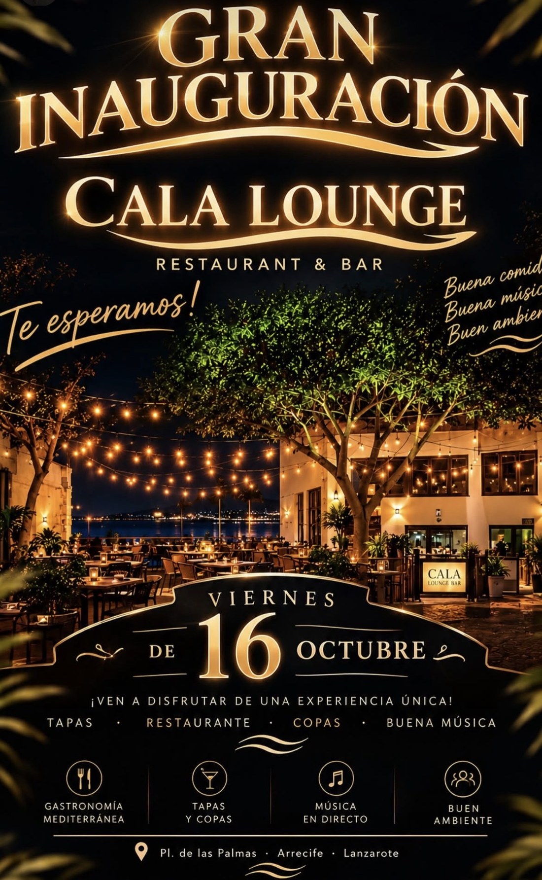 La terrazza sull'oceano più bella di Arrecife apre venerdì: Cala Lounge, a due passi da San Ginés