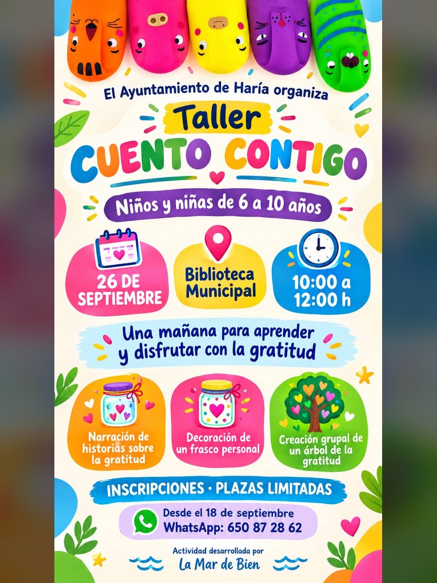 «Cuento Contigo»: hoy en Haría, una mañana de historias sobre la gratitud para niños de 6 a 10 años