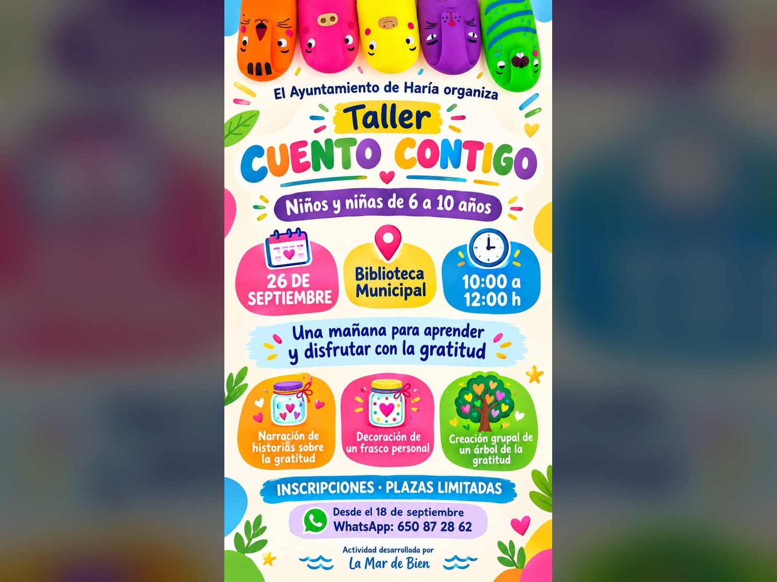 «Cuento Contigo»: domani a Haría una mattina di storie sulla gratitudine, dai 6 ai 10 anni