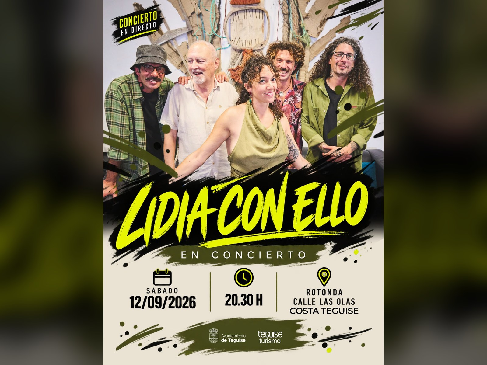 Lidia con Ello in concerto stasera a Costa Teguise: alle 20:30 alla rotonda di Calle Las Olas
